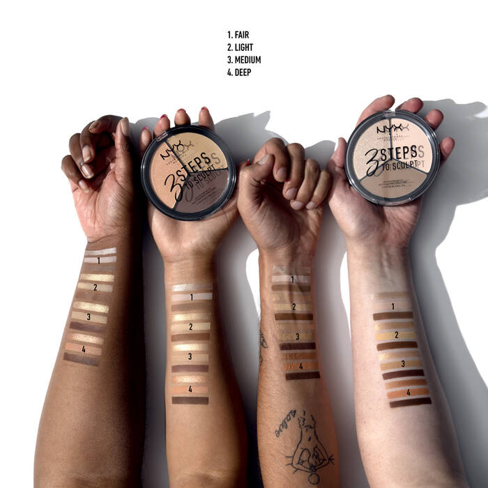 Palette 3 Steps to Sculpt: Correctrice, Anti-cernes, Contouring