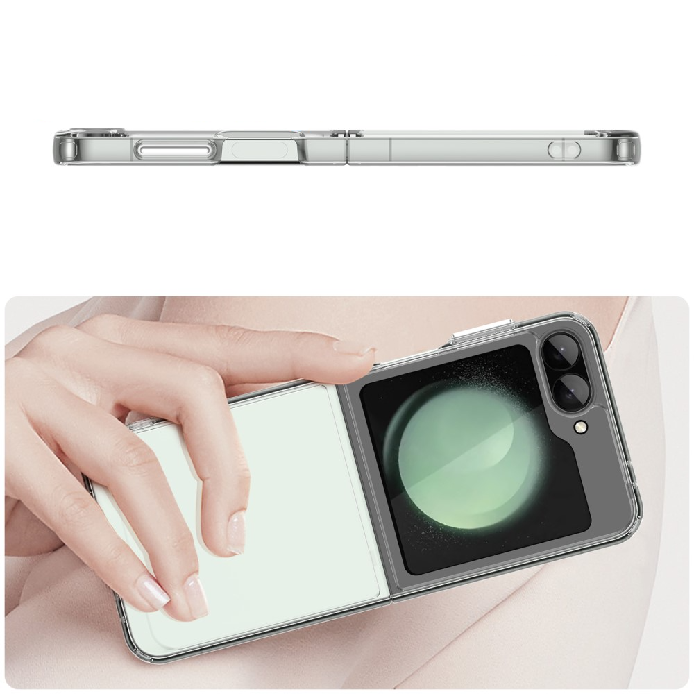 Samsung Galaxy Z Flip7 FE / Z Flip6 Hybrid Hülle TPU Bumper Acryl Rückseite - Transparent