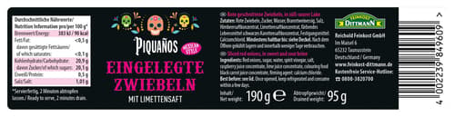Piquanos Rote Zwiebeln geschnitten in Lake