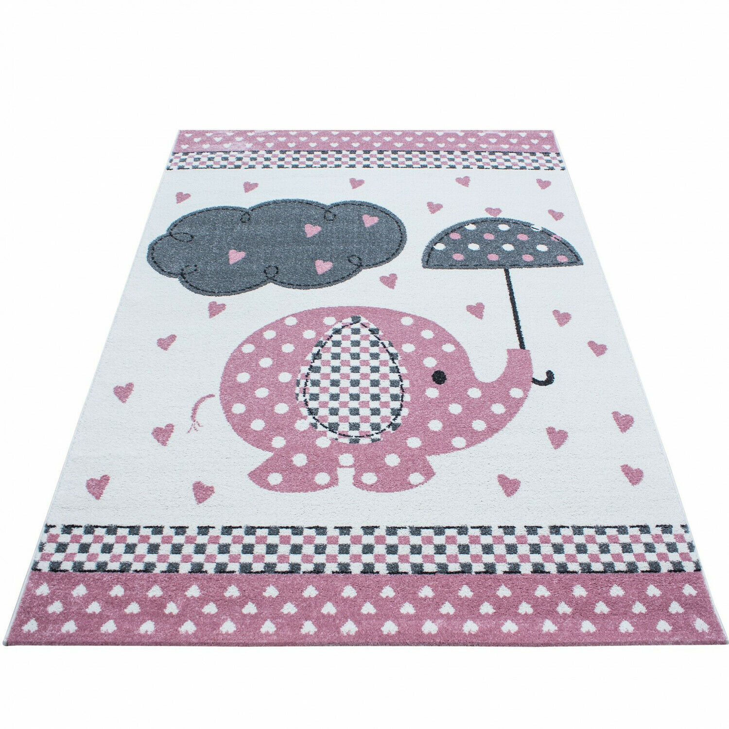 Wunderschöne Kinderteppiche, Teppich mitElefant Motiven Rund / Viereck