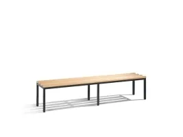 Bænk CP Basic 196 x 35,3 cm sort/grå