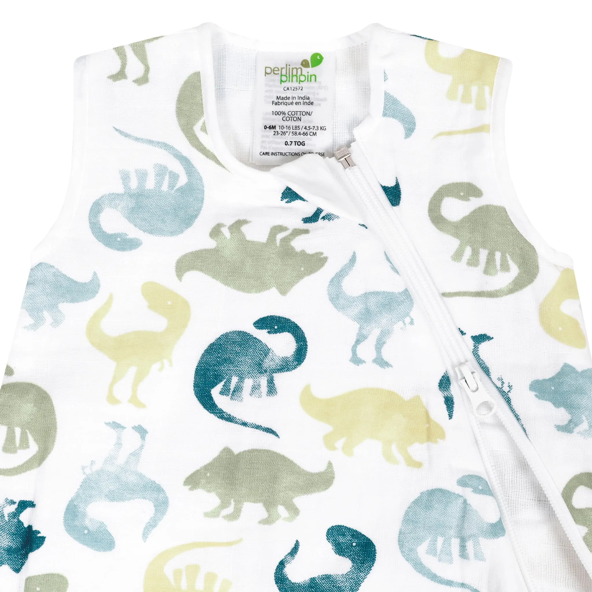 Perlimpinpin Sac de Nuit Mousseline Bambou 0-36mois - Dinos
