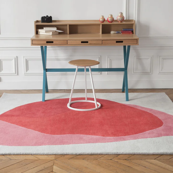 Hartô - Jane Teppich, rot / pink cameo