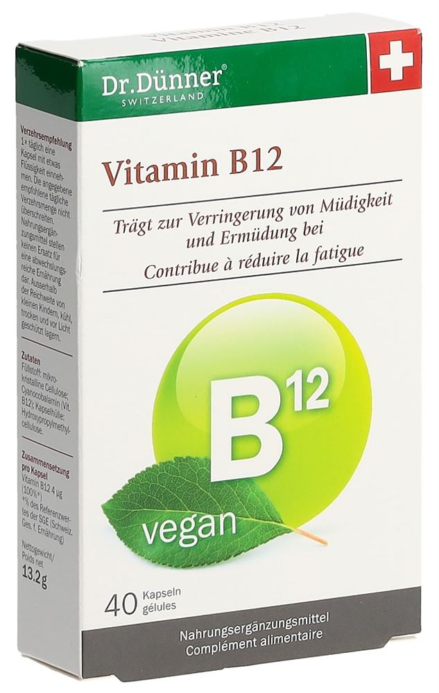 DUENNER Vitamin B12 vegan Kaps 40 Stk