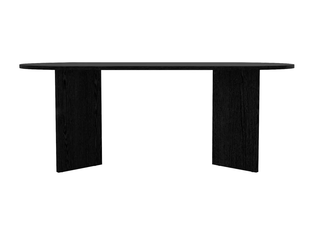 Table à manger 8 personnes - Noir - TOPANIA