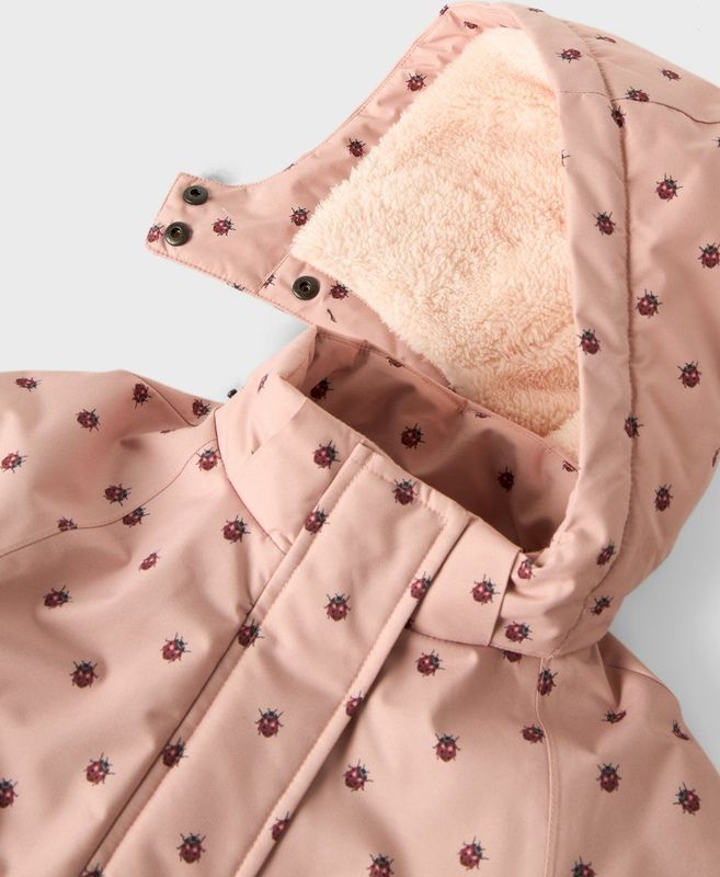 Lil' Atelier - Nmflasnow05 - Jas - Misty Rose - Peuters - Afneembare Capuchon