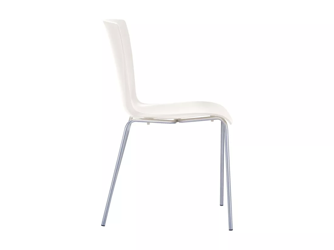 Chaise de conférence - Plastique & Aluminium - Crème - Mio
