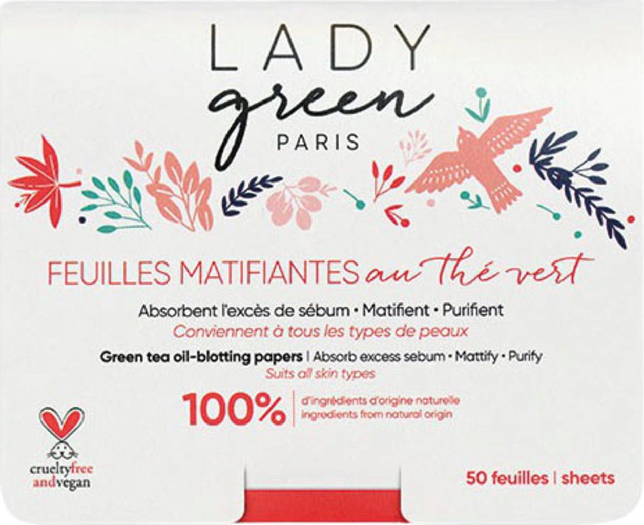 Lady Green  Blotting Paper, 50 Stk