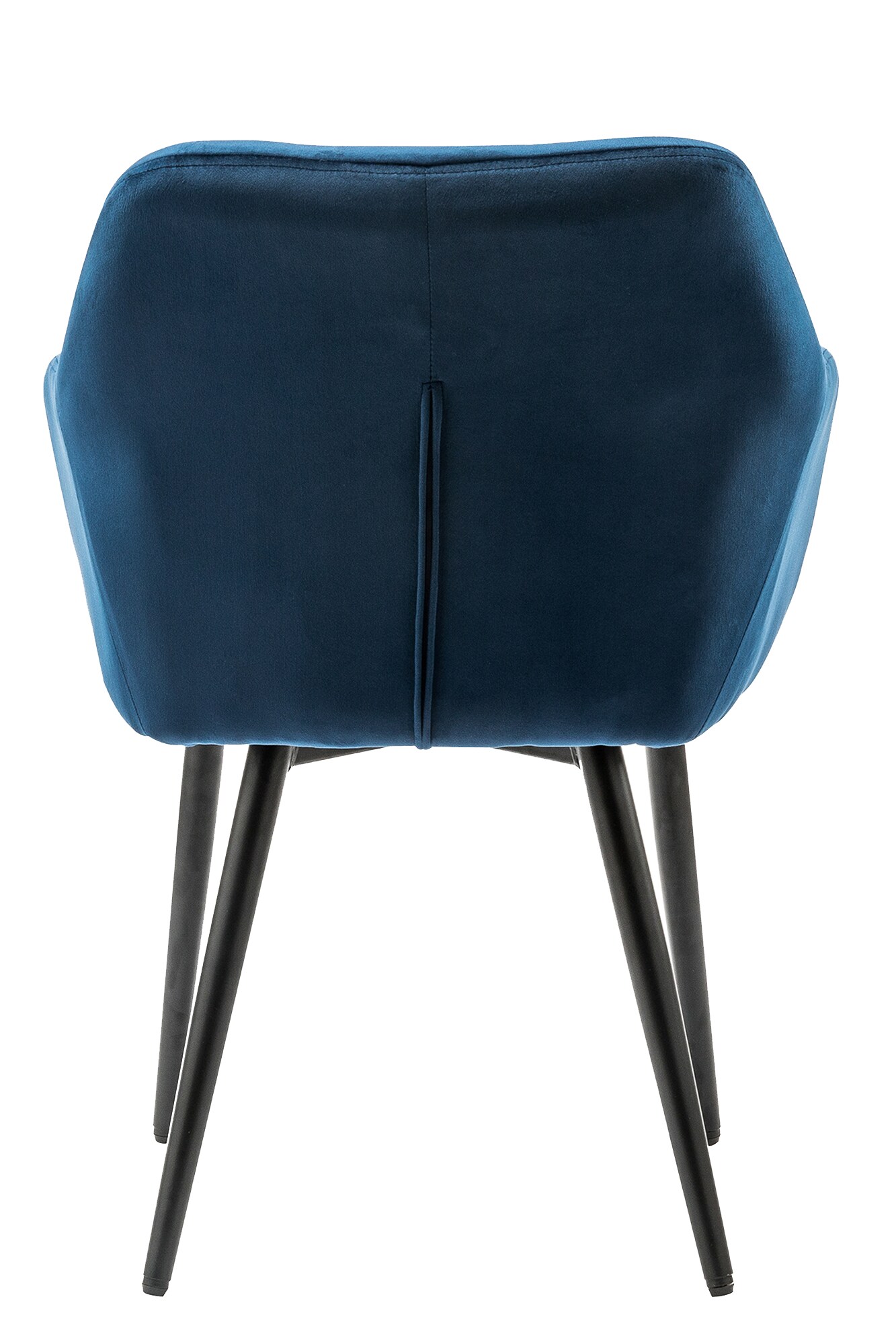 Armlehnstuhl blau Samt Esszimmerstuhl Polsterstuhl Wohnzimmer Stuhl