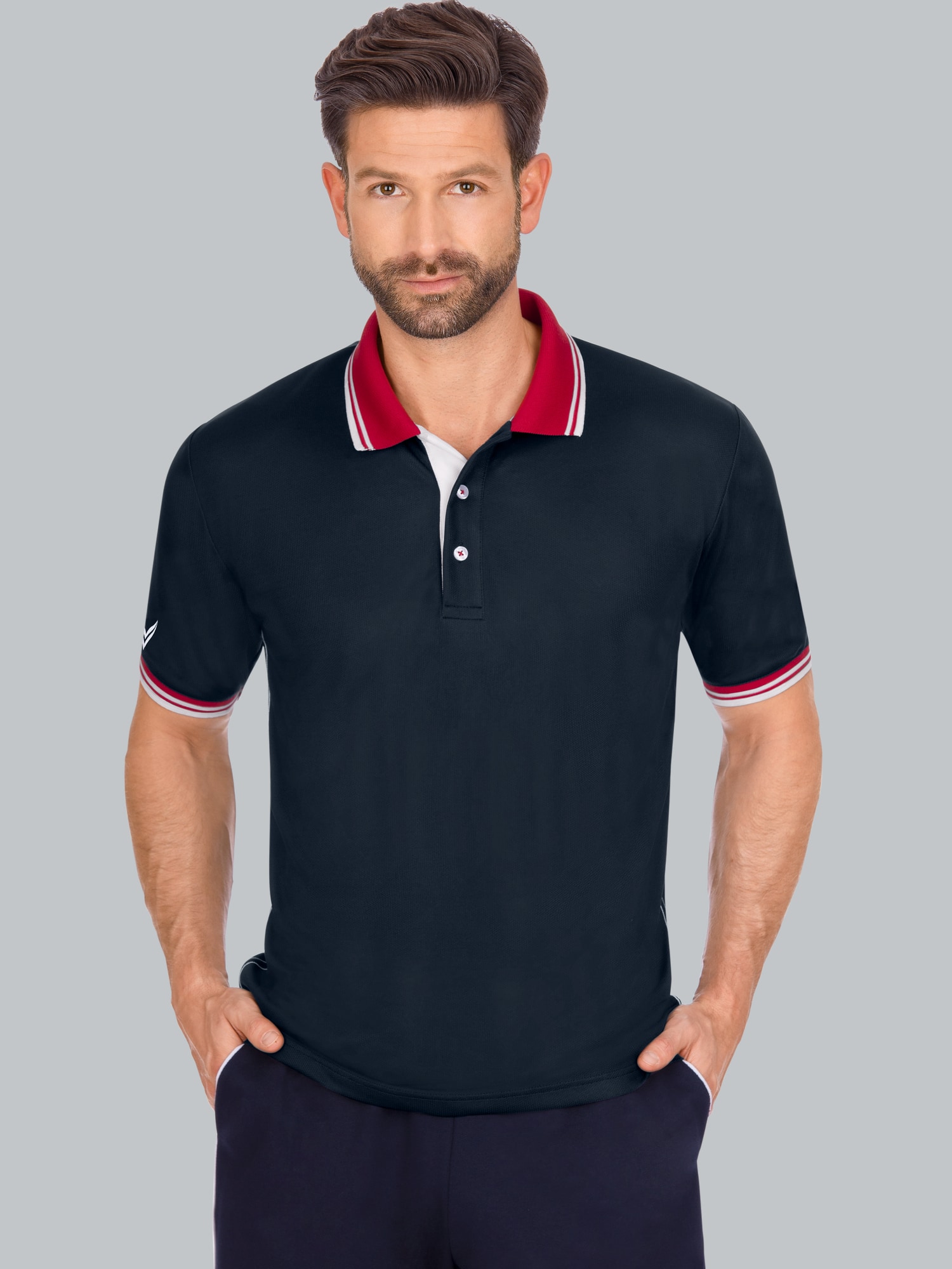Poloshirt aus Coolmax Material Navy