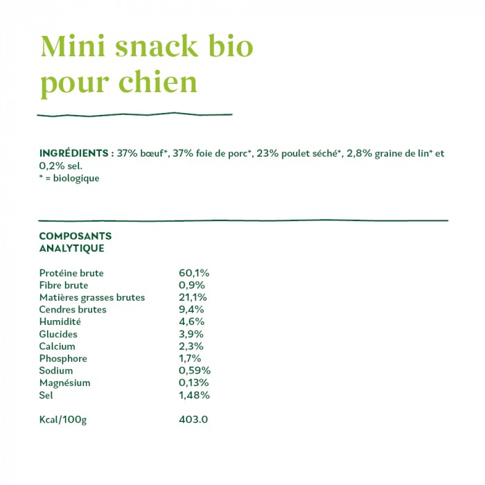 Yarrah mini snacks bio pour chien