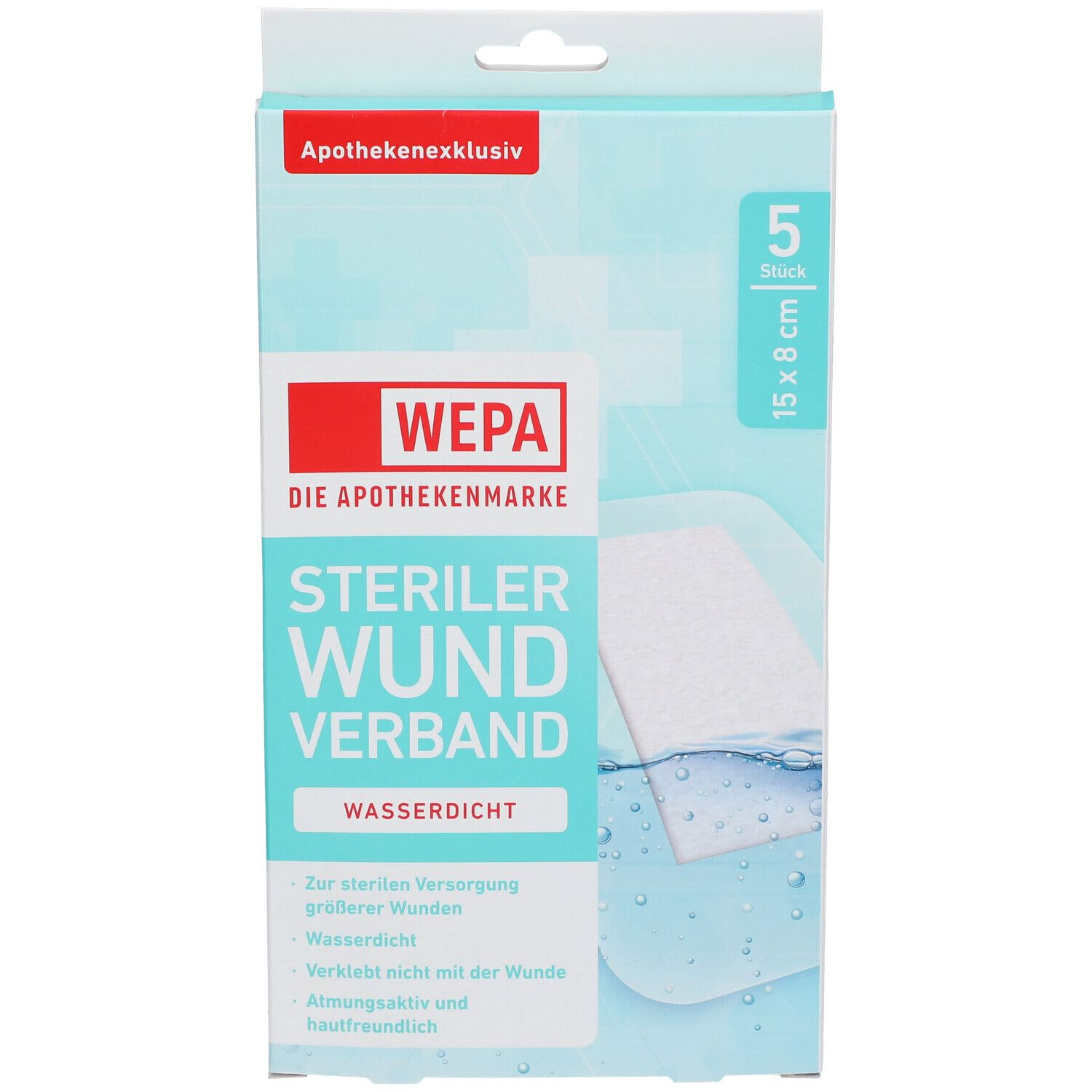 WEPA Wundverband wasserdicht 15 x 8 cm steril