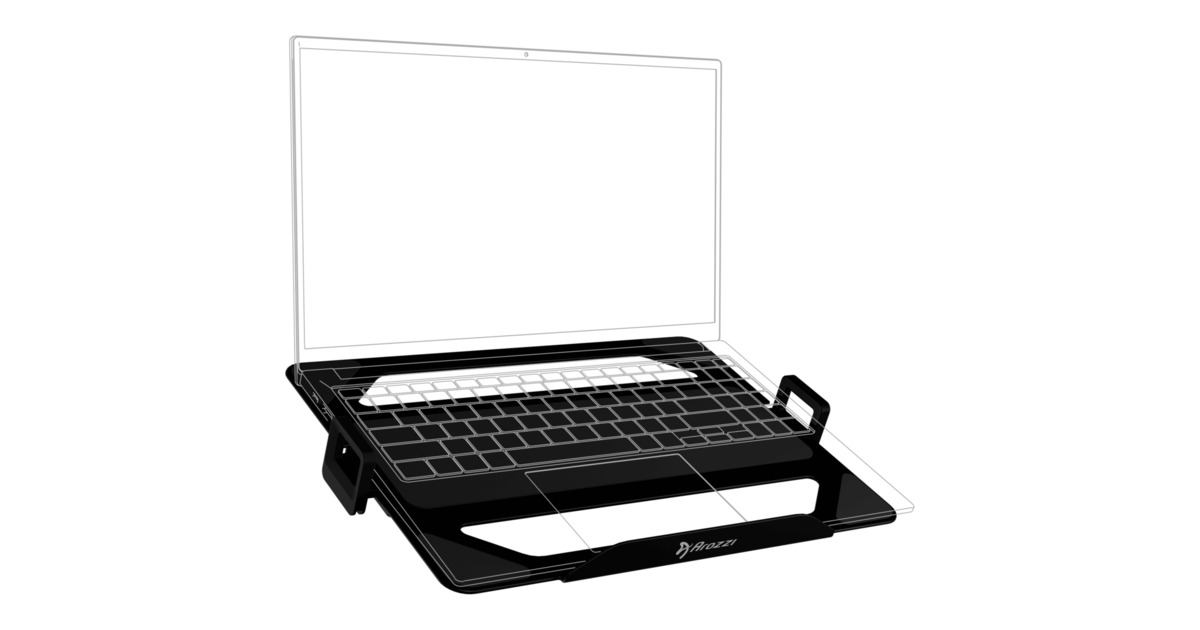 ArozziAlzare - Laptop Holder Black bevestiging  (Zwart)