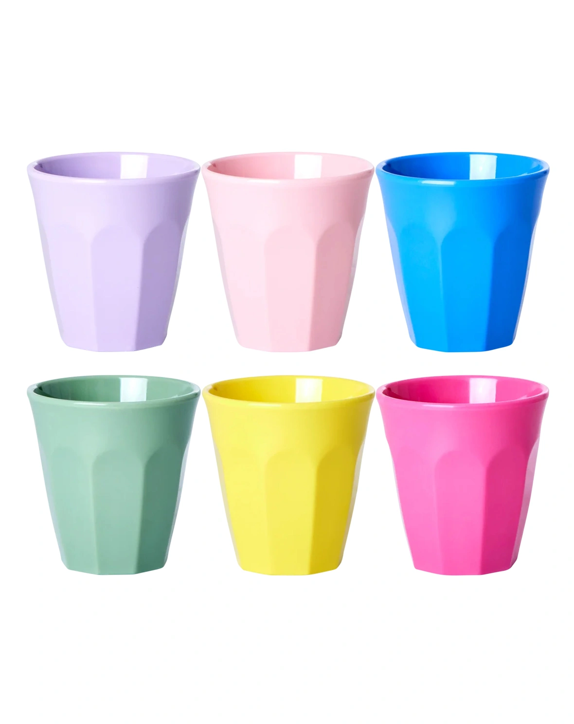 Melamin-Becher MEDIUM - COLORFUL 6er Set in bunt