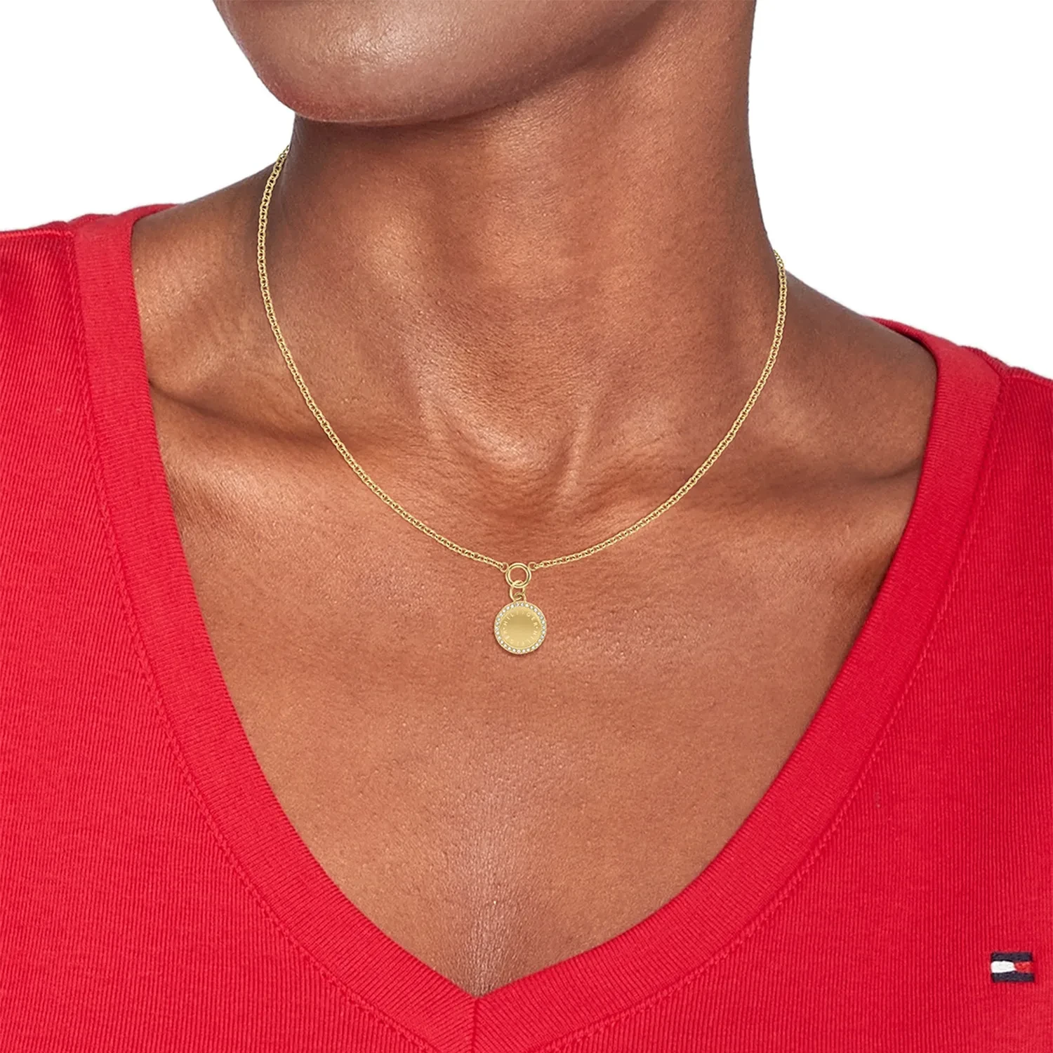 Tommy Hilfiger Mini Crystal Pendant Halskæde Rustfrit Stål 2780903