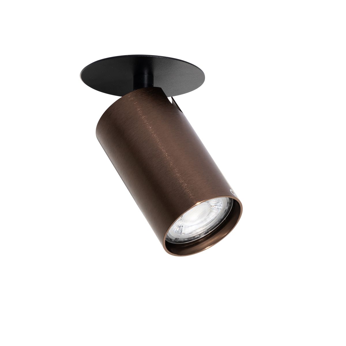Set van 6 moderne inbouwspots donker brons GU10 50mm - Chels