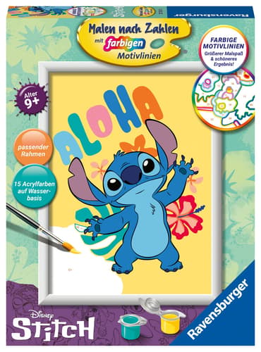 Ravensburger Malen nach Zahlen Disney Lilo & Stitch Charakter Stitch Serie D