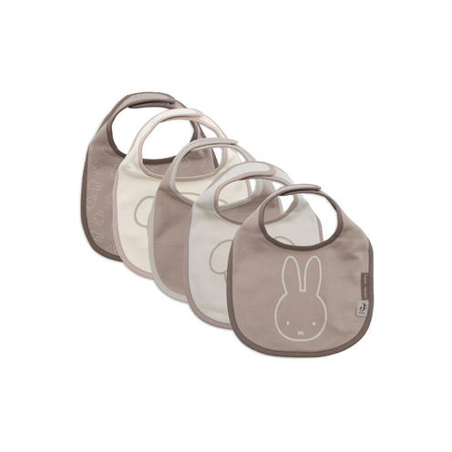 Lot de 5 bavoirs jersey imperméables Miffy peekaboo - Multicolor - JOLLEIN