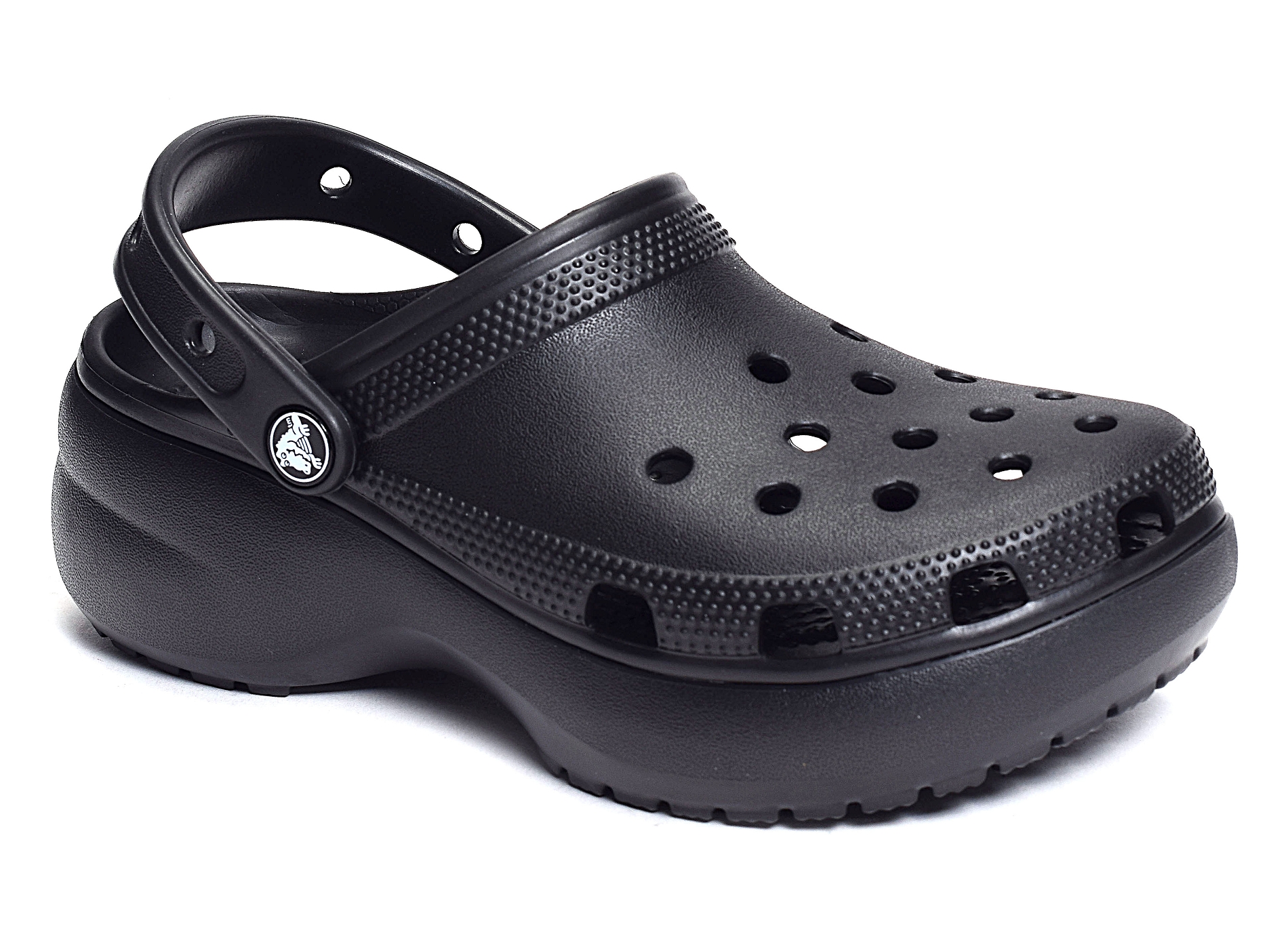 Classic platform clog noir