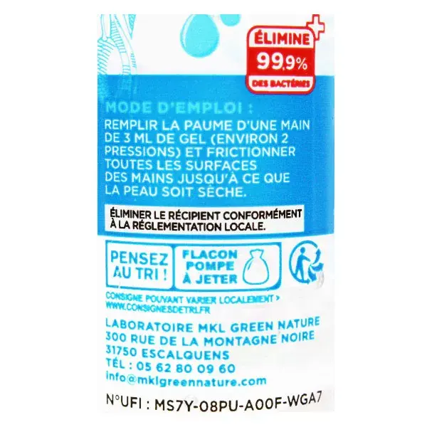 MKL Green Nature Gel Hidroalcoólico Cereja 100ml