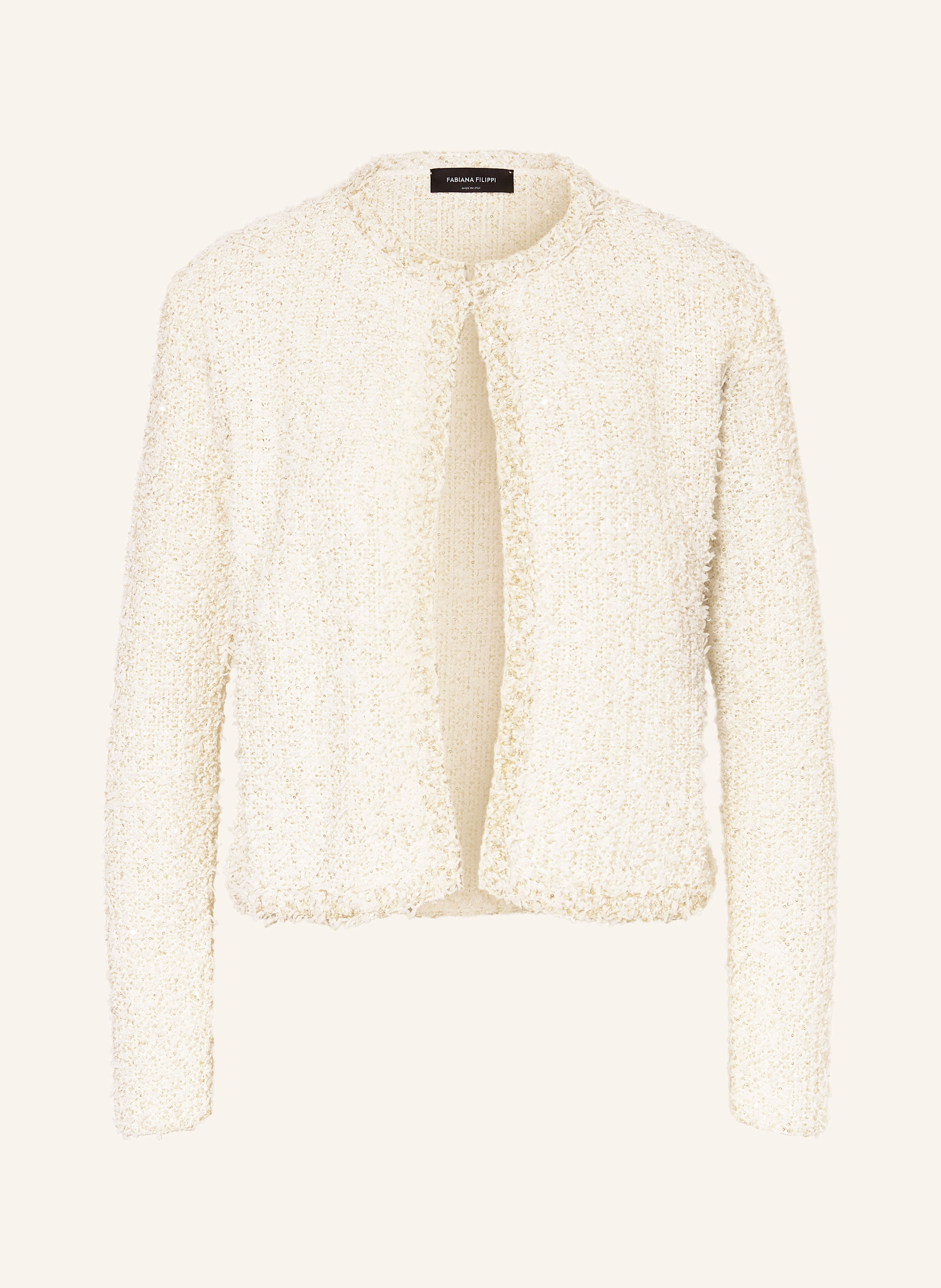 FABIANA FILIPPI Strickjacke aus Bouclé mit Pailletten