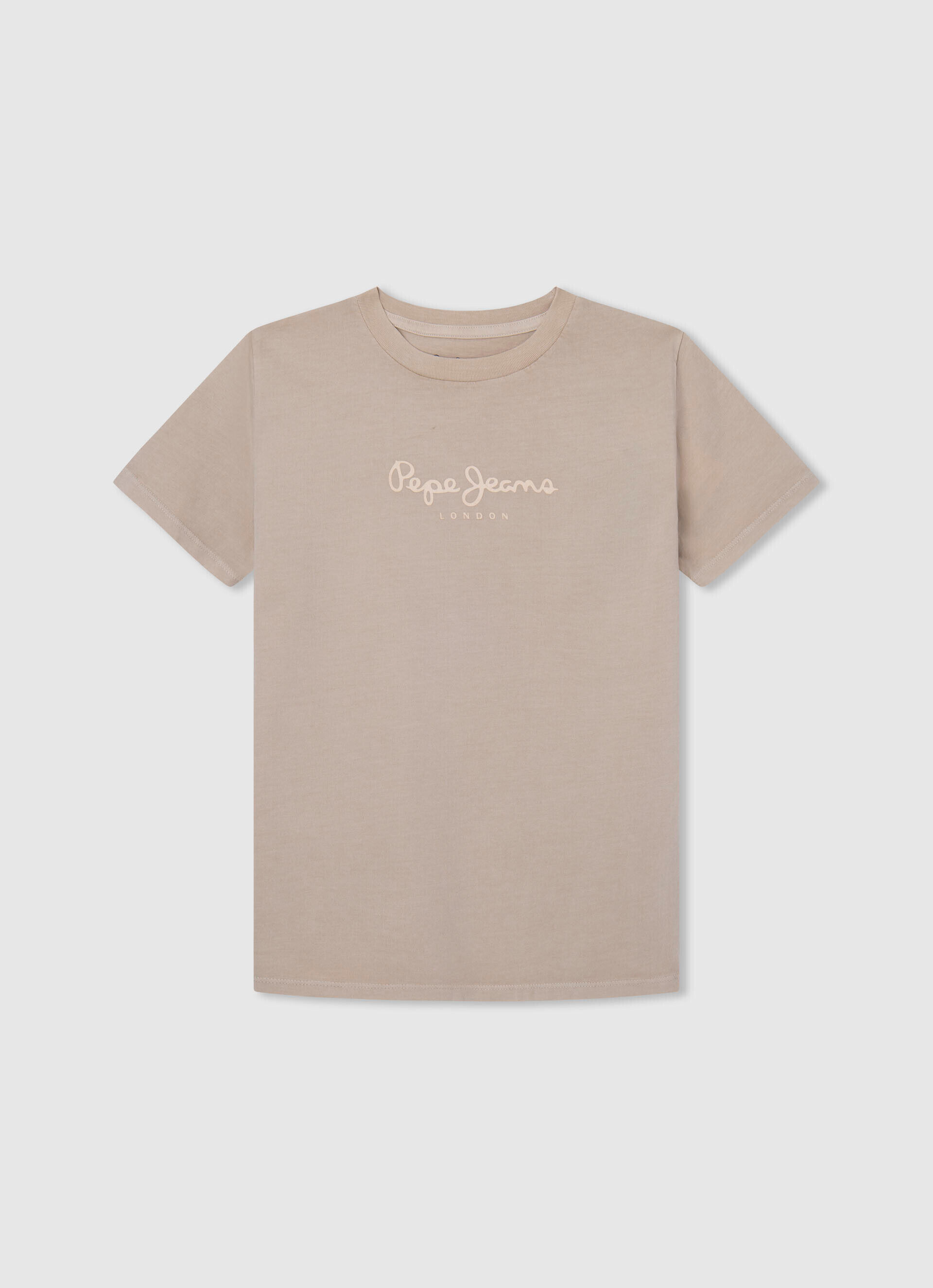 CAMISETA COM LOGOTIPO ESTAMPADO - bege malte