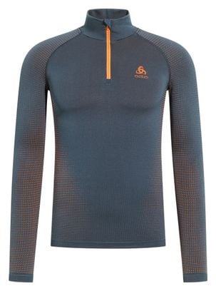 T-Shirt Technique Odlo 1/2 Zip Performance Warm Eco Bleu