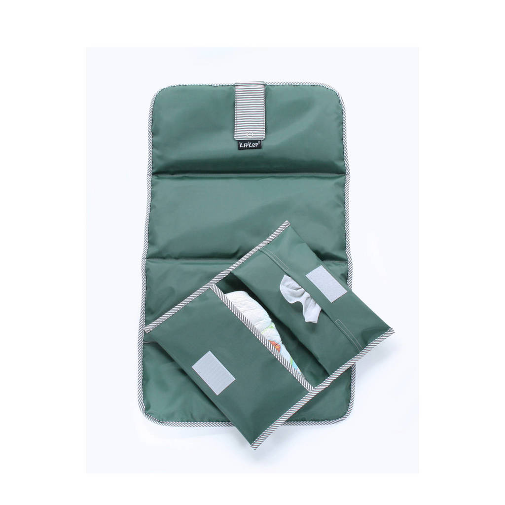 Napper verschoningsmatje + luieretui calming green