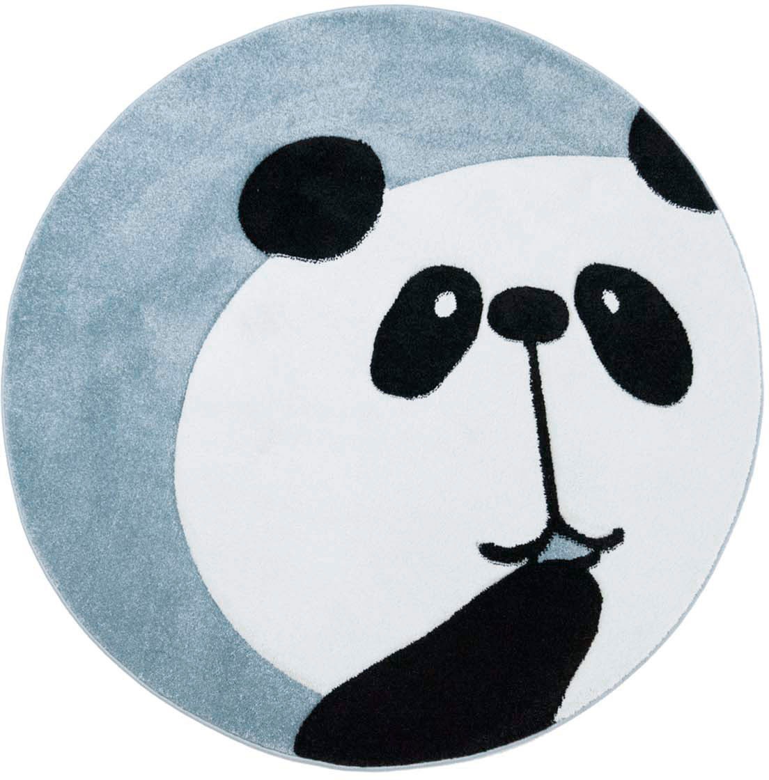 Carpet City Kinderteppich »Bueno Kids 1389« rund 13 mm Höhe Spielteppich, Panda-Bär, 3D-Effekt, Weicher Flor, Pflegeleicht