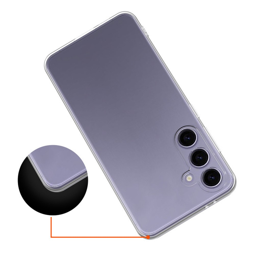 Samsung Galaxy S24 FE Gummi Case Schutzhülle mit Kameraschutz - Transparent