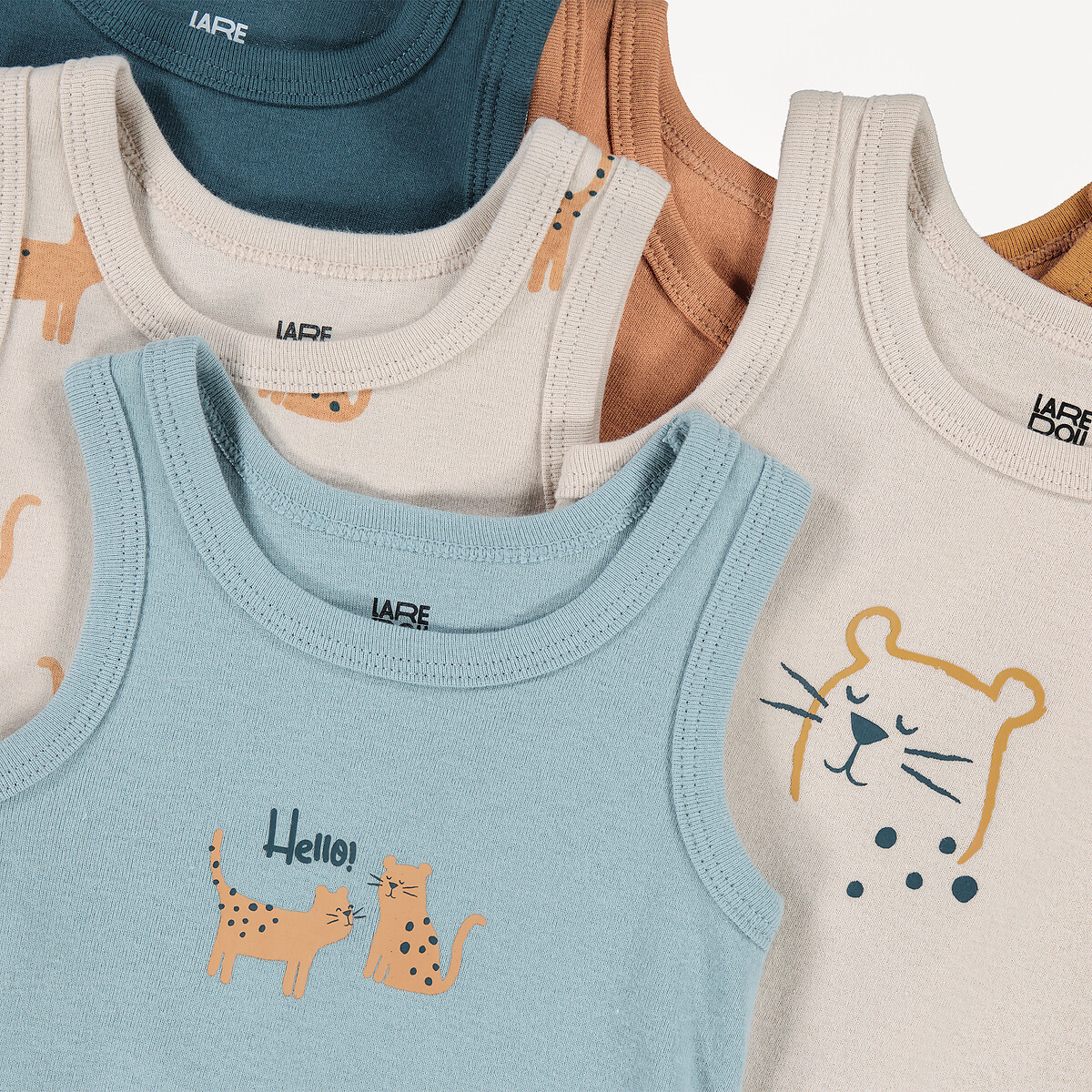COLEÇÃO LA REDOUTE<br>Conjunto de 5 bodies sem mangas