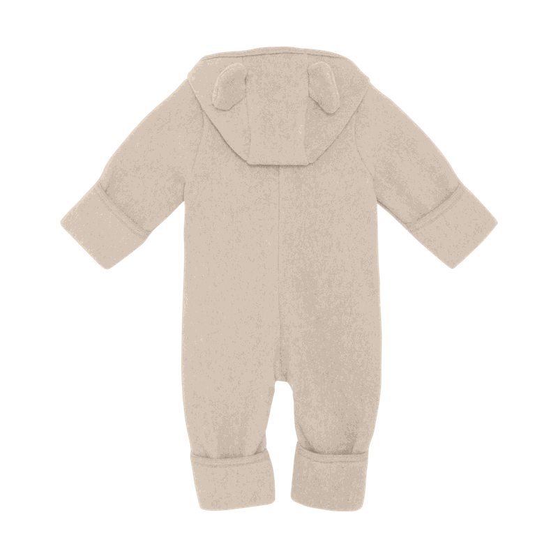Pram Suit Ears Cot. Fleece Camel Melange - Huttelihut - Rumpetroll