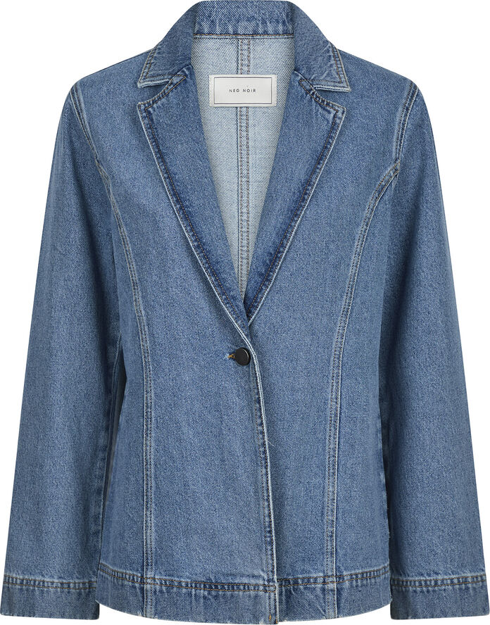 Neo Noir Dimma Denim Blazer Blue