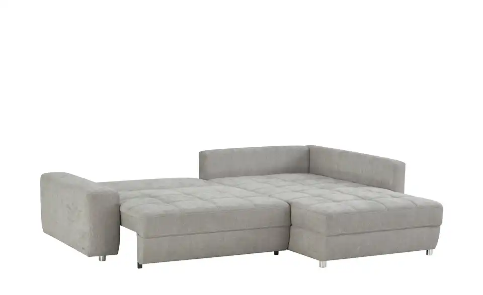 Ecksofa Arissa de Luxe Grau rechts Webstoff