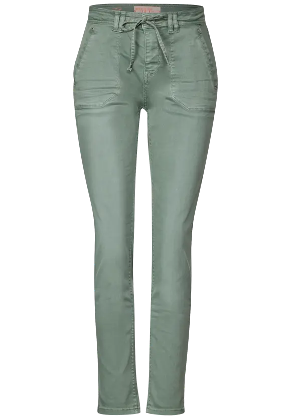 Loose Fit Jeans - soft olive washed