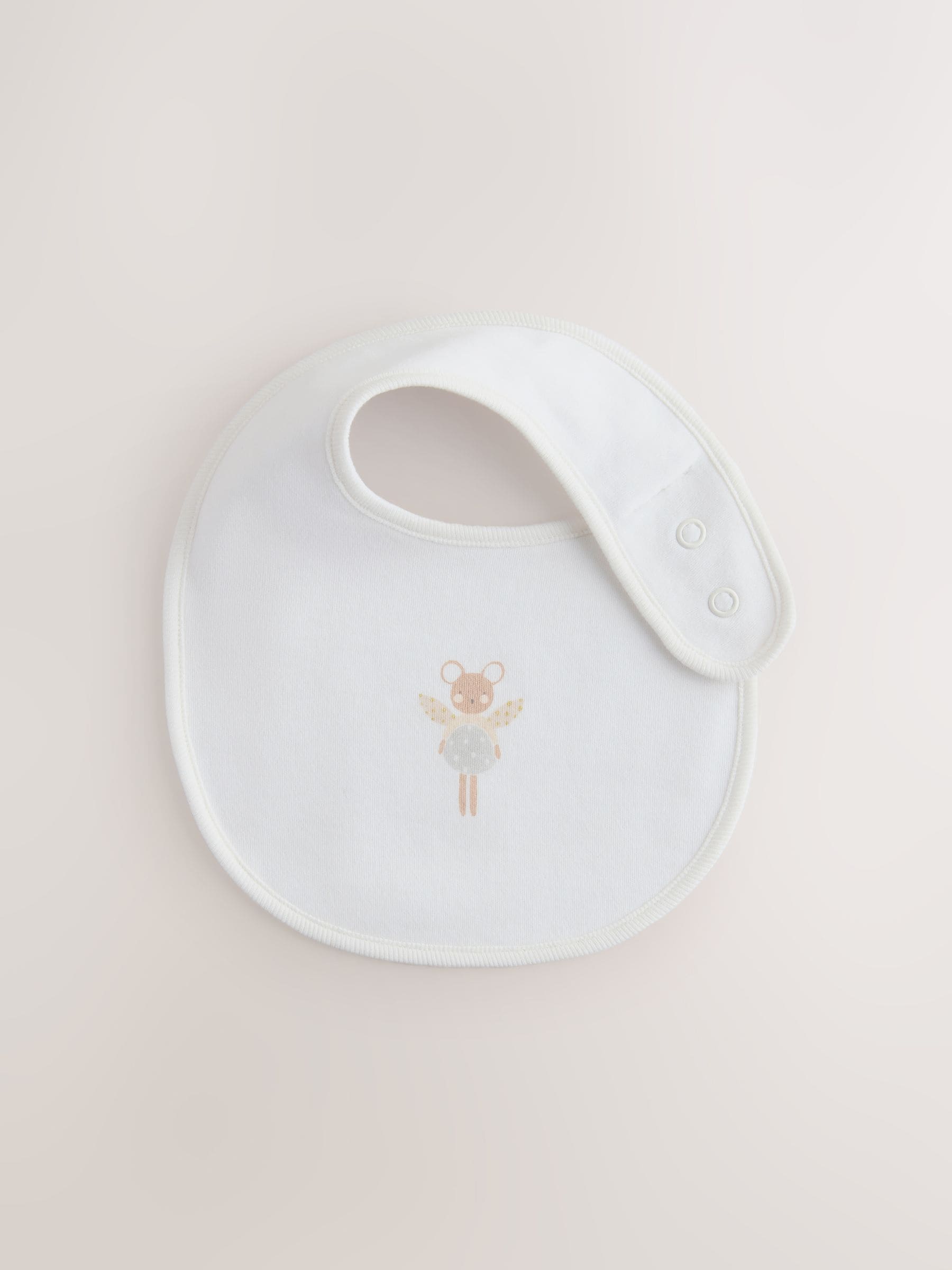 Ecru Fairy Mouse - Verpakking met 3 babyslabbetjes