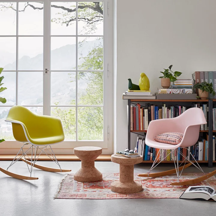 Vitra - Eames Plastic Armchair RAR RE, Ahorn gelblich / weiss / eisgrau