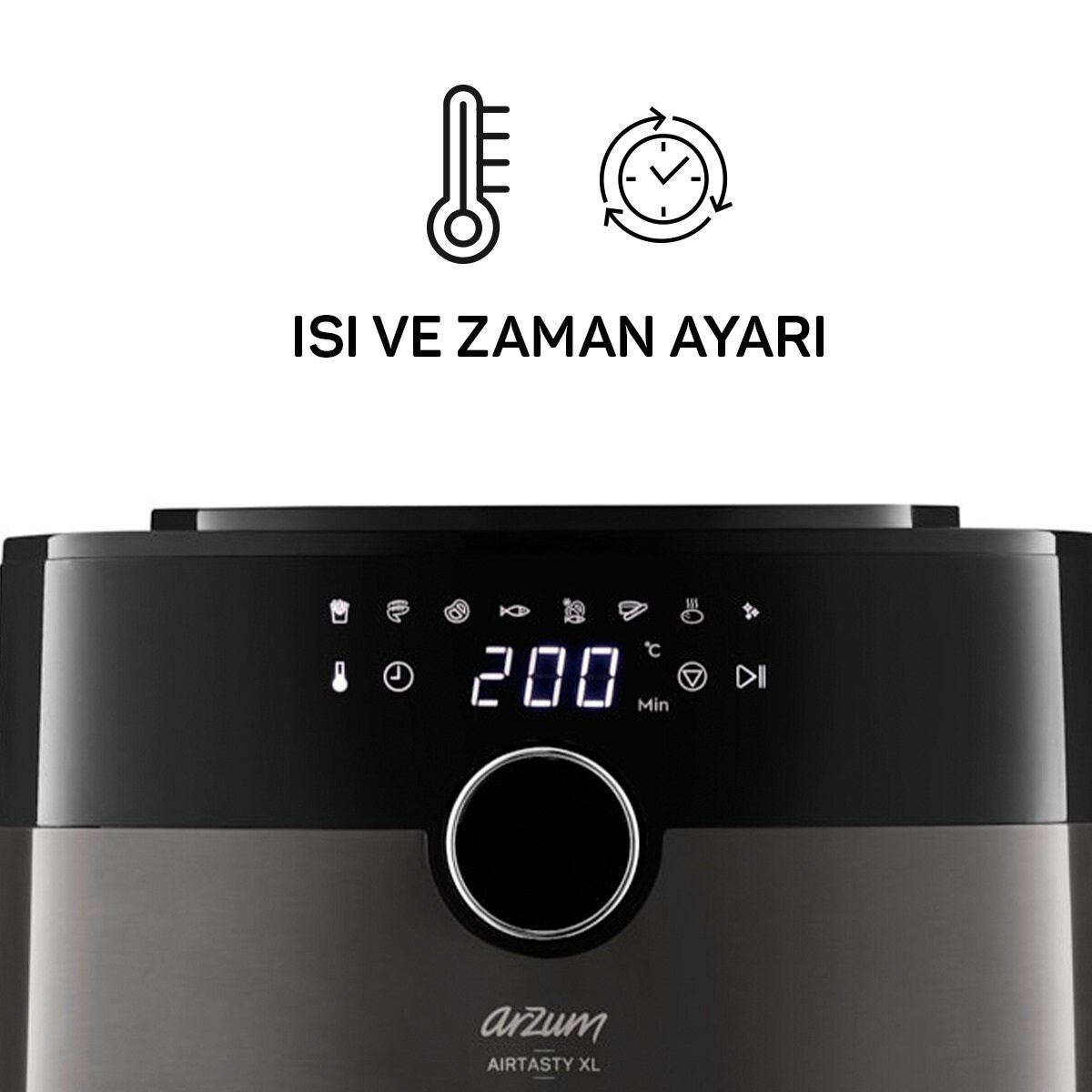 Heißluftfritteuse Air Fryer Schwarz/Kupfer