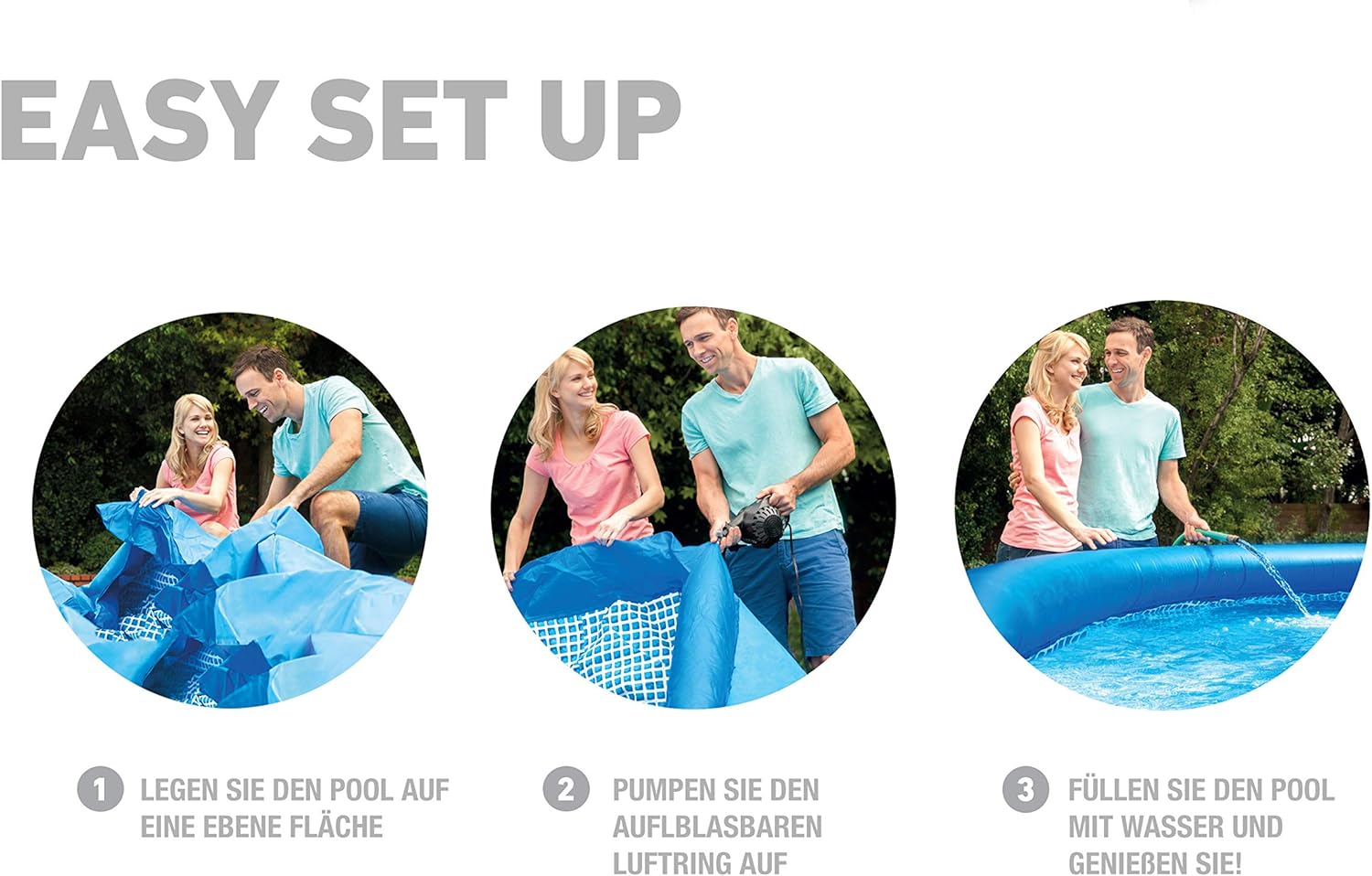 Intex Easy Set Aufstellpool, blau, Ø 457 x 122 cm
