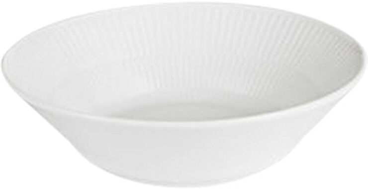 Royal Copenhagen Hvid Riflet 17 cm. dyb tallerken Hvid