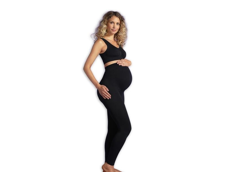 Carriwell Umstands-Leggings Schwarz Gr. L Lange Schwangerschafts-Leggings