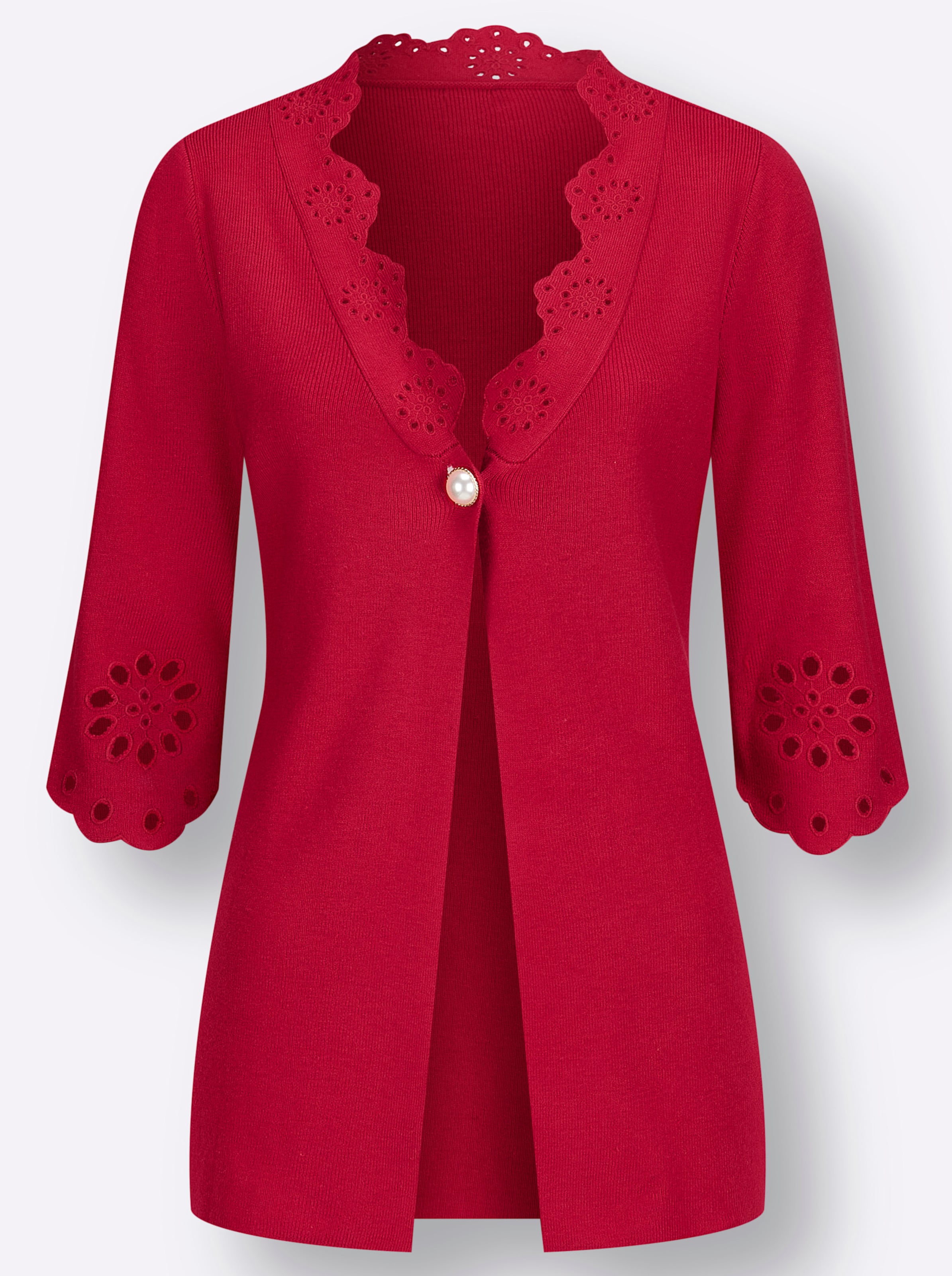 Cardigan in rot