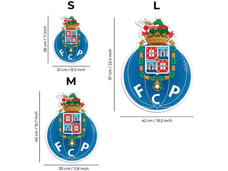 Iconic Puzzle FC Porto – Logo Offizielles Holzpuzzle, Grösse M
