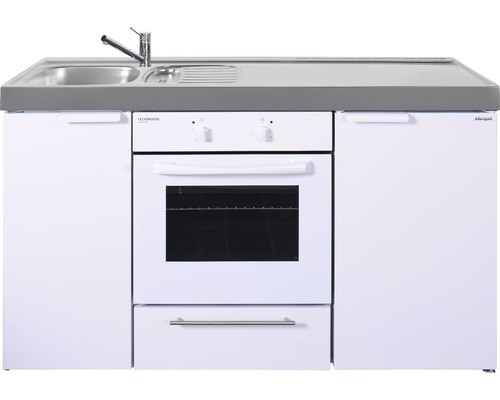Stengel keukens, enkele keuken met apparatuur, Kitchenline 150 cm, hoogglans wit, voorgemonteerd, linker uitvoering, 1115000506100