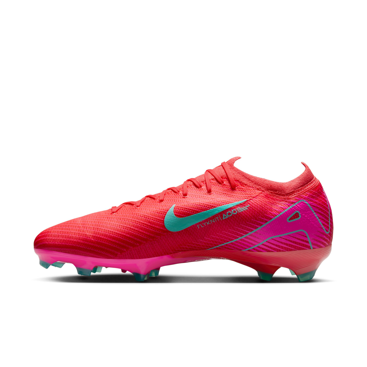 Nike Zoom Mercurial Vapor 16 Pro Gras Voetbalschoenen (FG) Rood Turquoise Roze