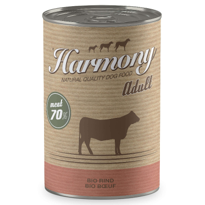 Harmony Dog Natural Nassfutter Bio Rind 6x400g