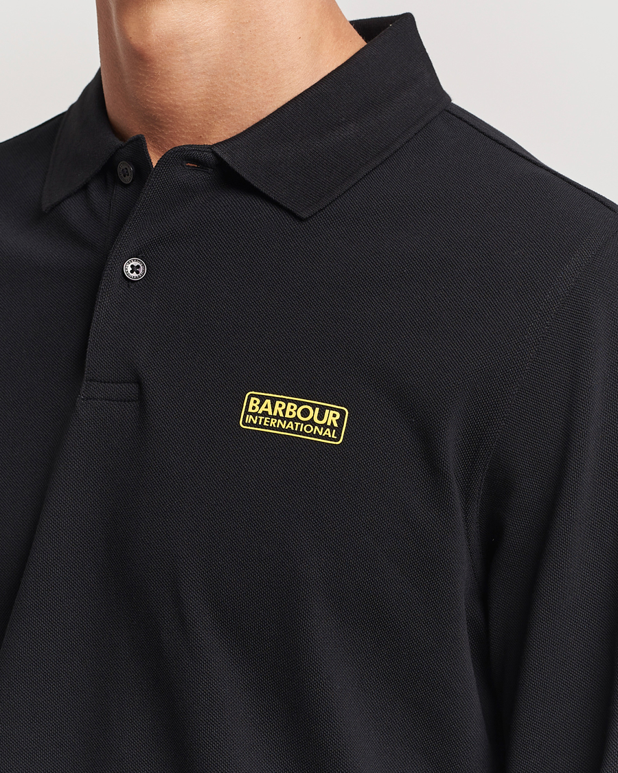 Barbour International Essential Long Sleeve Polo Black