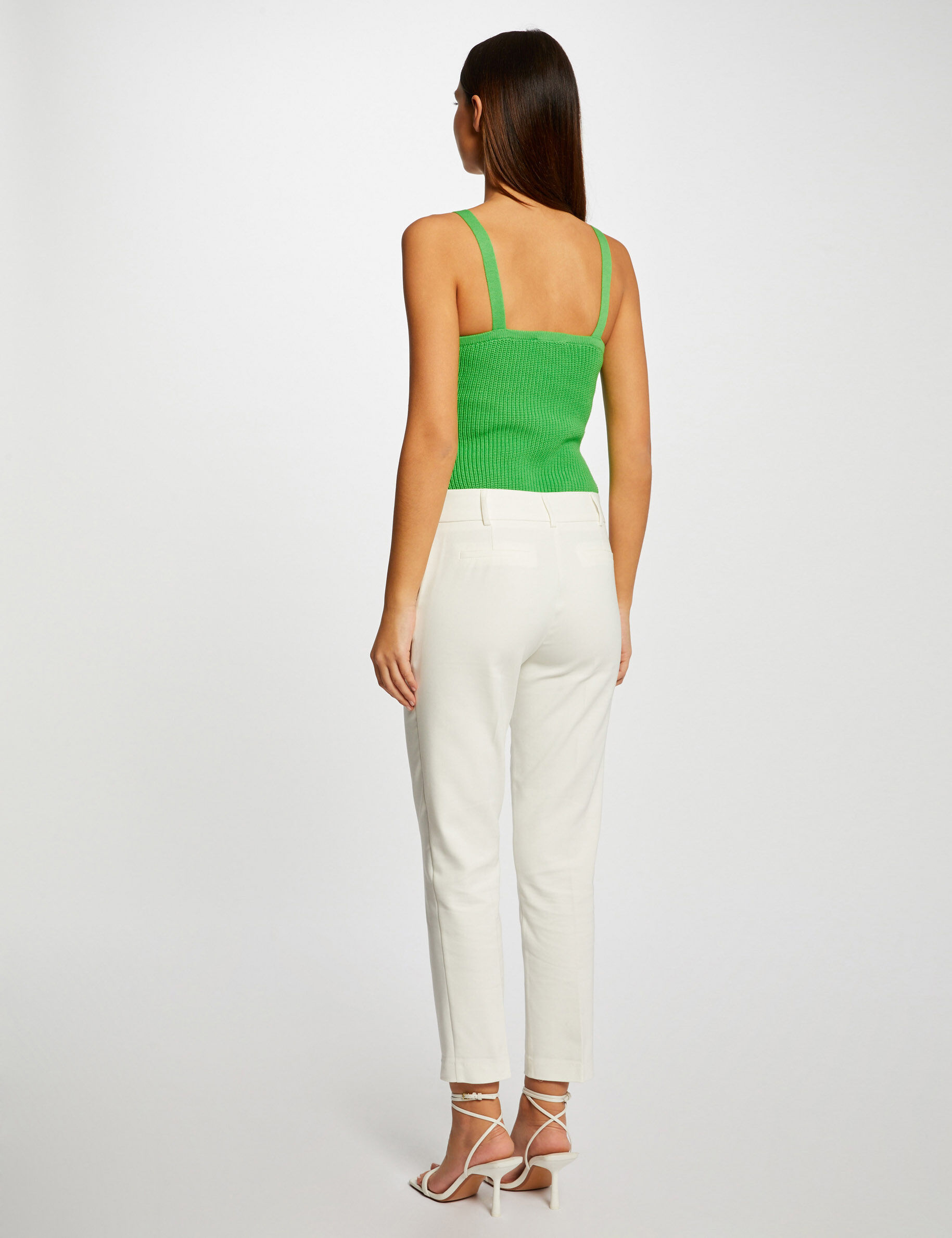 Débardeur pull avec ornements vert femme - vert