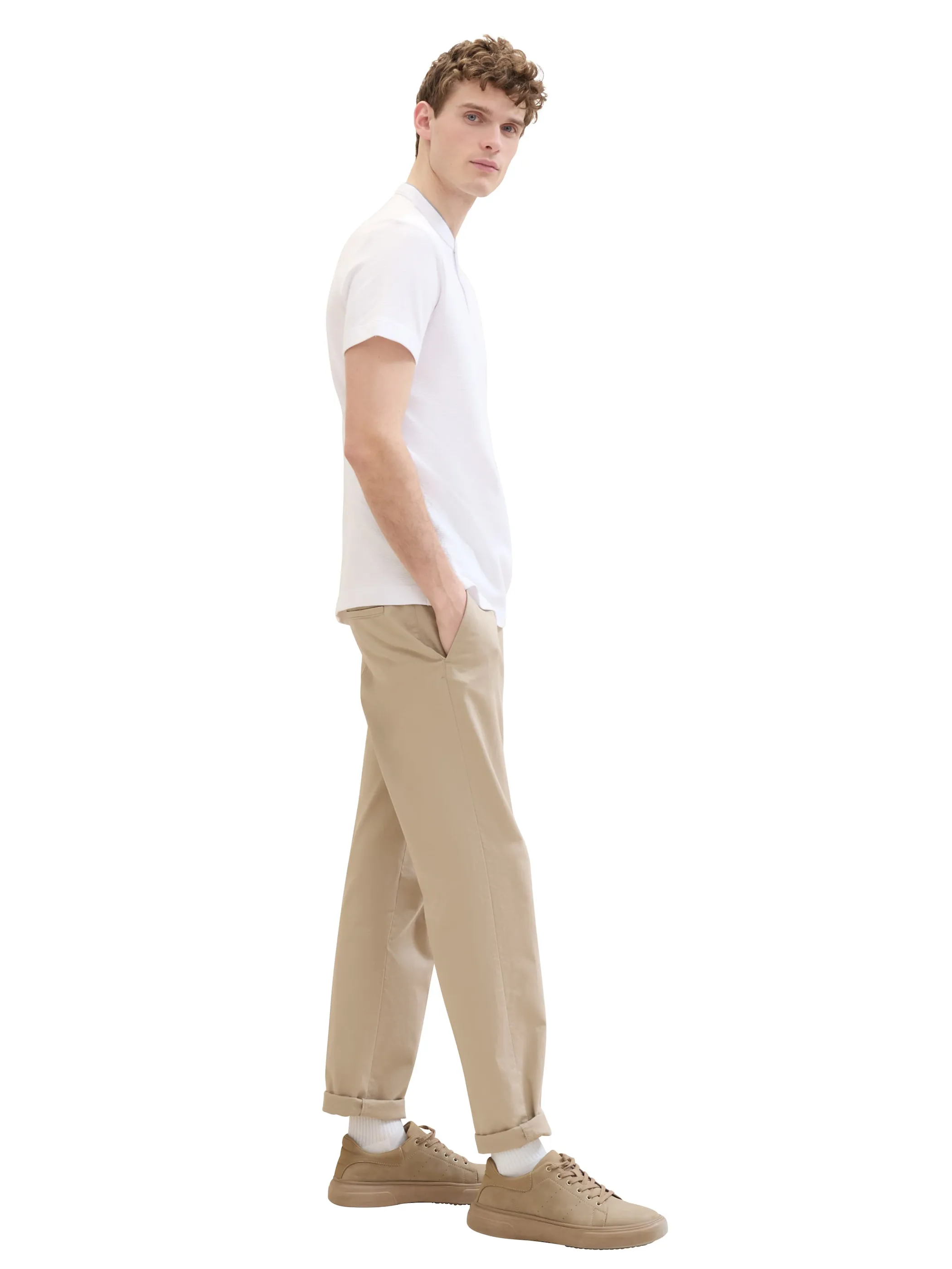 Herren Poloshirt mit kurzem Stehkragen