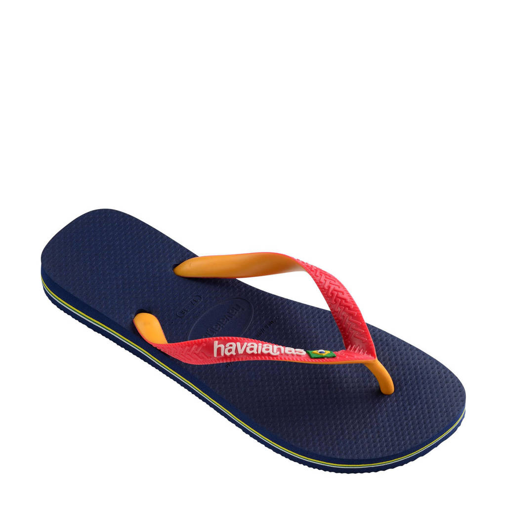 Havaianas Brasil Mixteenslippers blauw/rood